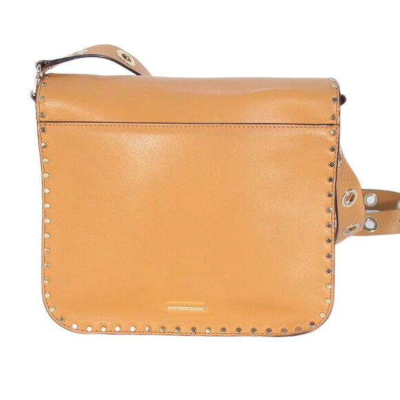 REBECCA MINKOFF Midnighter $325 Large Studded Leather Crossbody Messenger Bag - Picture 6 of 11